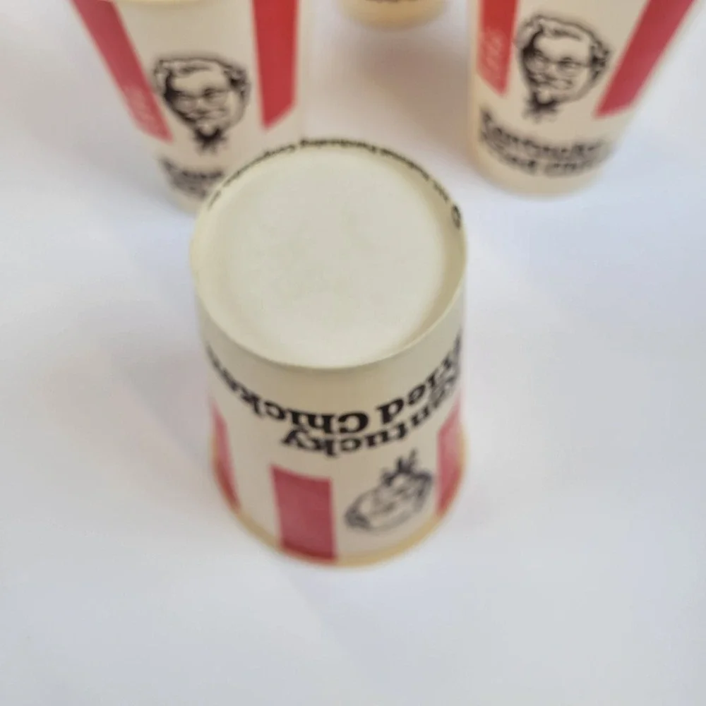 Vintage 1980s KFC Paper Wax Cup | Colonel Sanders Retro‎ Fast Food | Single Cup
